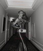 Mermaid Strapless Satin Cut Out Prom Dresses With Ruched