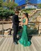 Mermaid V-neck Backless Sparkly Sequin Prom Dresses