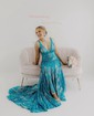 Mermaid V-neck Backless Sparkly Sequin Prom Dresses