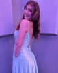 Ball Gown Sweetheart Satin Beaded Prom Dresses With Ruched