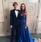 Ball Gown Sweetheart Satin Beaded Prom Dresses With Ruched
