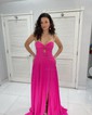 A-line Strapless Chiffon Pleated Cut Out Prom Dresses