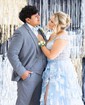 Ball Gown Off-the-shoulder Sequin Tiered Prom Dresses
