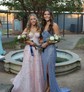 Ball Gown Off-the-shoulder Tulle Prom Dresses With Appliques