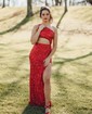 Mermaid One Shoulder Cut Out Sparkly Sequin Prom Dresses