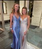 Ivory Mermaid V-neck Jersey Beaded Prom Dresses