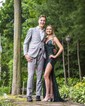 Sheath/Column V-neck Sparkly Sequin Prom Dresses With Ruched
