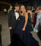 Ball Gown Strapless Tulle Ruffle Tiered Prom Dresses