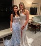 Mermaid One Shoulder Jersey Beaded Prom Dresses