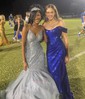 Mermaid Off-the-shoulder Sparkly Sequin Prom Dresses With Ruched