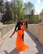 Mermaid Off-the-shoulder Sparkly Sequin Prom Dresses With Feather