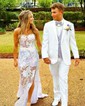Mermaid Off-the-shoulder Sparkly Sequin Prom Dresses With Feather
