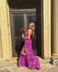 Mermaid Off-the-shoulder Lace Sparkly Prom Dresses With Feathers