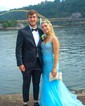 Mermaid V-neck Tulle Prom Dresses With Appliques