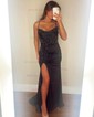 Mermaid V-neck Satin Corset Prom Dresses With Appliques