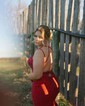 Mermaid V-neck Jersey Cut Out Beaded Prom Dresses