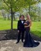 Mermaid V-neck Jersey Cut Out Beaded Prom Dresses
