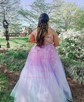 Ball Gown Sweetheart Tulle Prom Dresses With Appliques