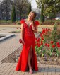 Mermaid Off-the-shoulder Stretch Crepe Prom Dresses With Appliques