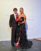 Ball Gown Off-the-shoulder Tulle Tiered Prom Dresses With Appliques