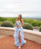 Ball Gown Off-the-shoulder Sequin Tiered Prom Dresses