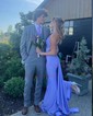 Mermaid V-neck Jersey Cut Out Prom Dresses