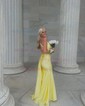 Mermaid V-neck Jersey Cut Out Prom Dresses