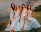 Mermaid Scoop Neck Lace Sparkly Prom Dresses With Appliques