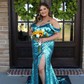 Mermaid Off-the-shoulder Sparkly Sequin Prom Dresses With Ruched