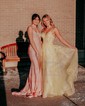 Ball Gown V-neck Tulle Corset Prom Dresses With Appliques