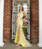 Mermaid Scoop Neck Lace Sparkly Prom Dresses With Appliques