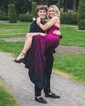 Ivory Mermaid V-neck Jersey Beaded Prom Dresses