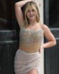 Corset Bodycon Sequin Beaded Homecoming Dresses