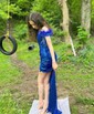 Mermaid Off-the-shoulder Sparkly Sequin Prom Dresses With Appliques