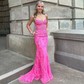 Mermaid Strapless Tulle Corset Prom Dresses With Appliques