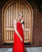 A-line Strapless Chiffon Pleated Cut Out Prom Dresses