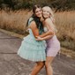 Unique Skater Tulle One Shoulder Cut Out Homecoming Dresses