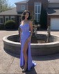Sheath/Column Sweetheart Satin Corset Prom Dresses With Ruched