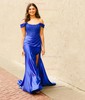 Mermaid Off-the-shoulder Satin Corset Prom Dresses With Appliques