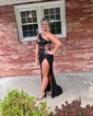 Sheath/Column One Shoulder Sequin Cut Out Prom Dresses