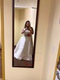 Ball Gown/Princess V-neck Satin Sweep Train Wedding Dresses With Split Front