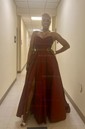 Ball Gown/Princess V-neck Satin Sweep Train Wedding Dresses With Split Front