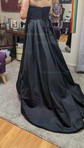 Ball Gown/Princess V-neck Satin Sweep Train Wedding Dresses With Split Front