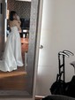 Ball Gown/Princess V-neck Satin Sweep Train Wedding Dresses With Split Front