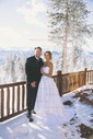 Ball Gown/Princess V-neck Satin Sweep Train Wedding Dresses With Split Front