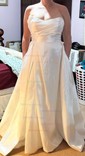 Ball Gown/Princess V-neck Satin Sweep Train Wedding Dresses With Split Front