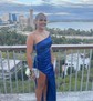 White Sheath/Column Strapless Satin Prom Dresses With Ruched