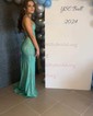 Sheath/Column Square Neck Glitter Prom Dresses