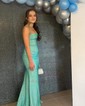 Sheath/Column Square Neck Glitter Prom Dresses