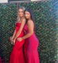 Black Mermaid V-neck Jersey Beaded Prom Dresses